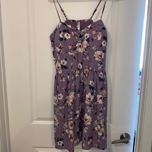 Cute purple fit and flare dress, size XXL